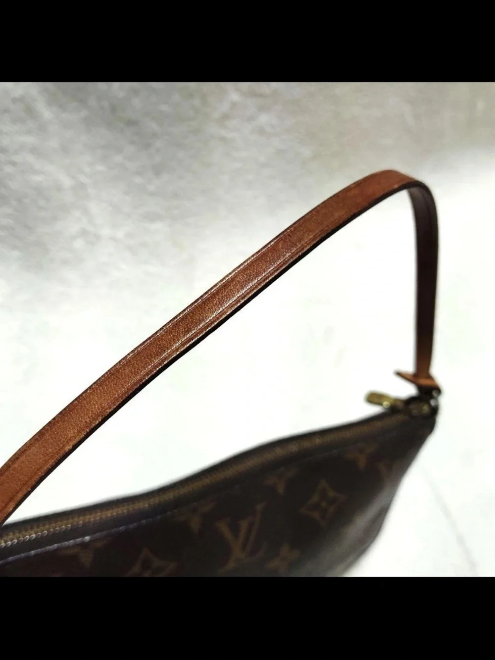 Louis Vuitton Monogram Canvas Shoulder Pochette in Brown and Tan